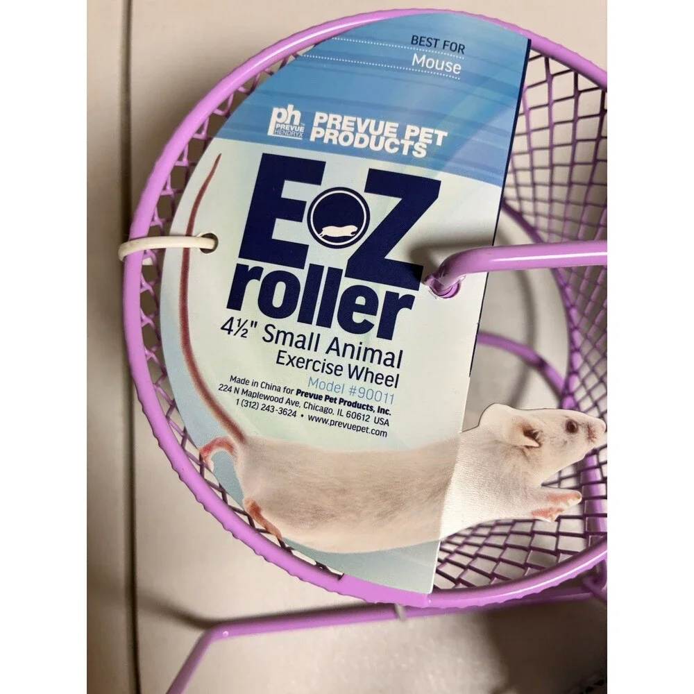 Prevue Pet Mouse E-Z Roller Exercise Wheel 4.5 Inches Multiple Colors - 3 Total